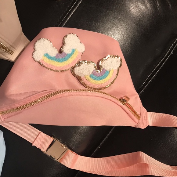 Brand new Nylon Belt Bag Fanny Pack with Disney patches ready to ship - Picture 5 of 7